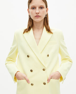 The Kooples WOMEN YELLOW yellow cotton suit jacket