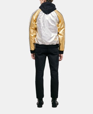 The Kooples HOMME SILVER / GOLD bomber doré et argenté