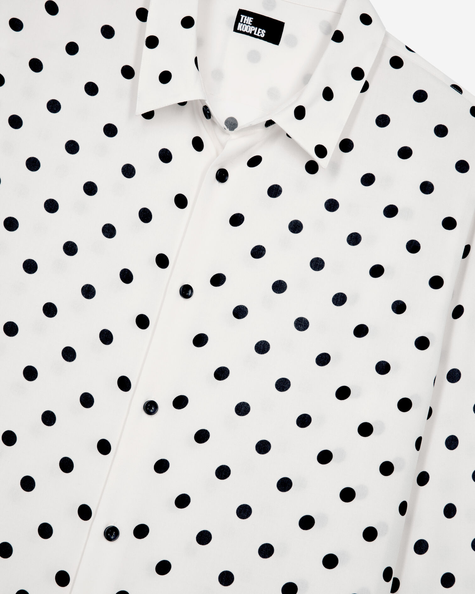 Chemise imprimée à pois blanche, WHITE / BLACK, hi-res image number null
