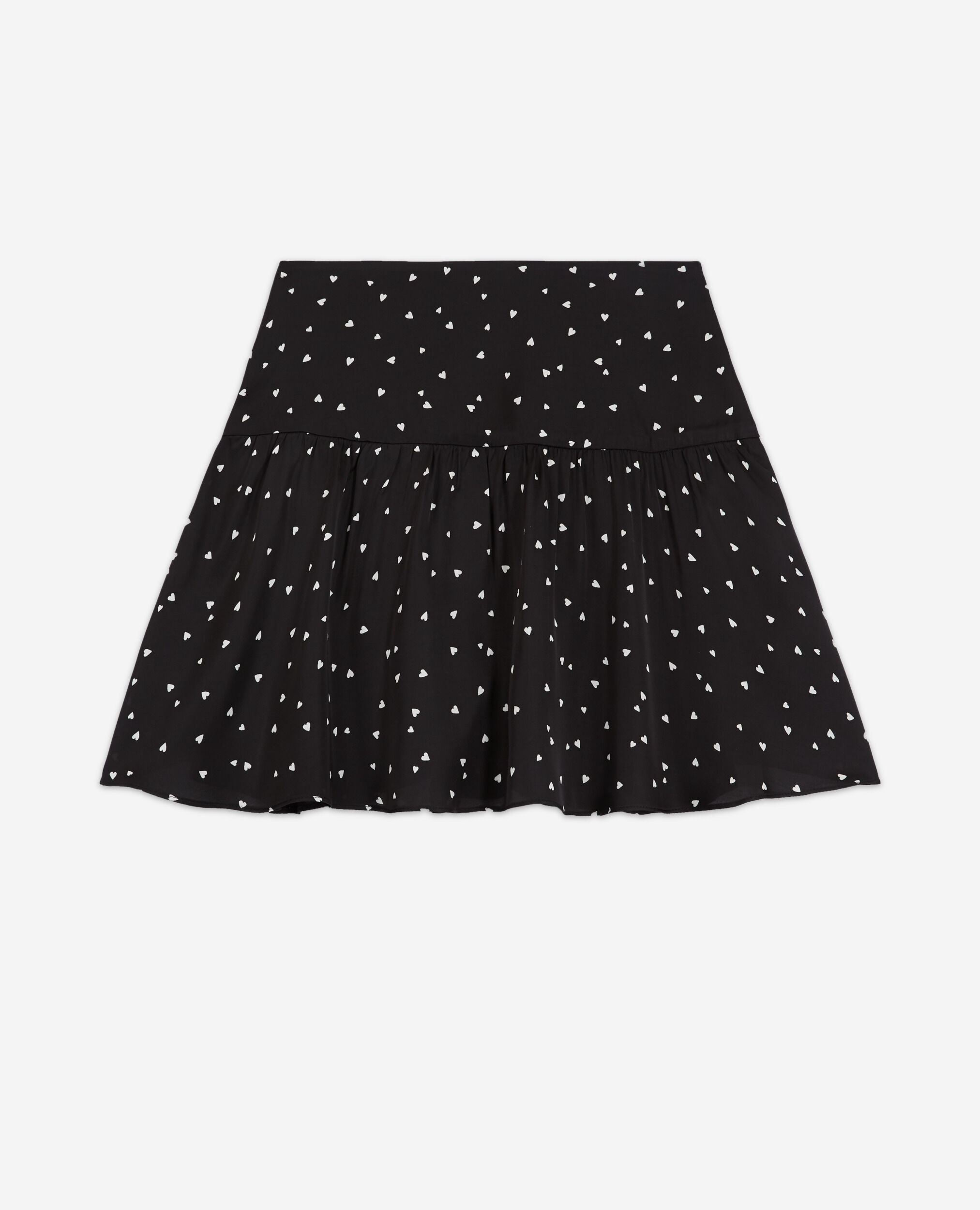 Short printed skirt, BLACK, hi-res image number null