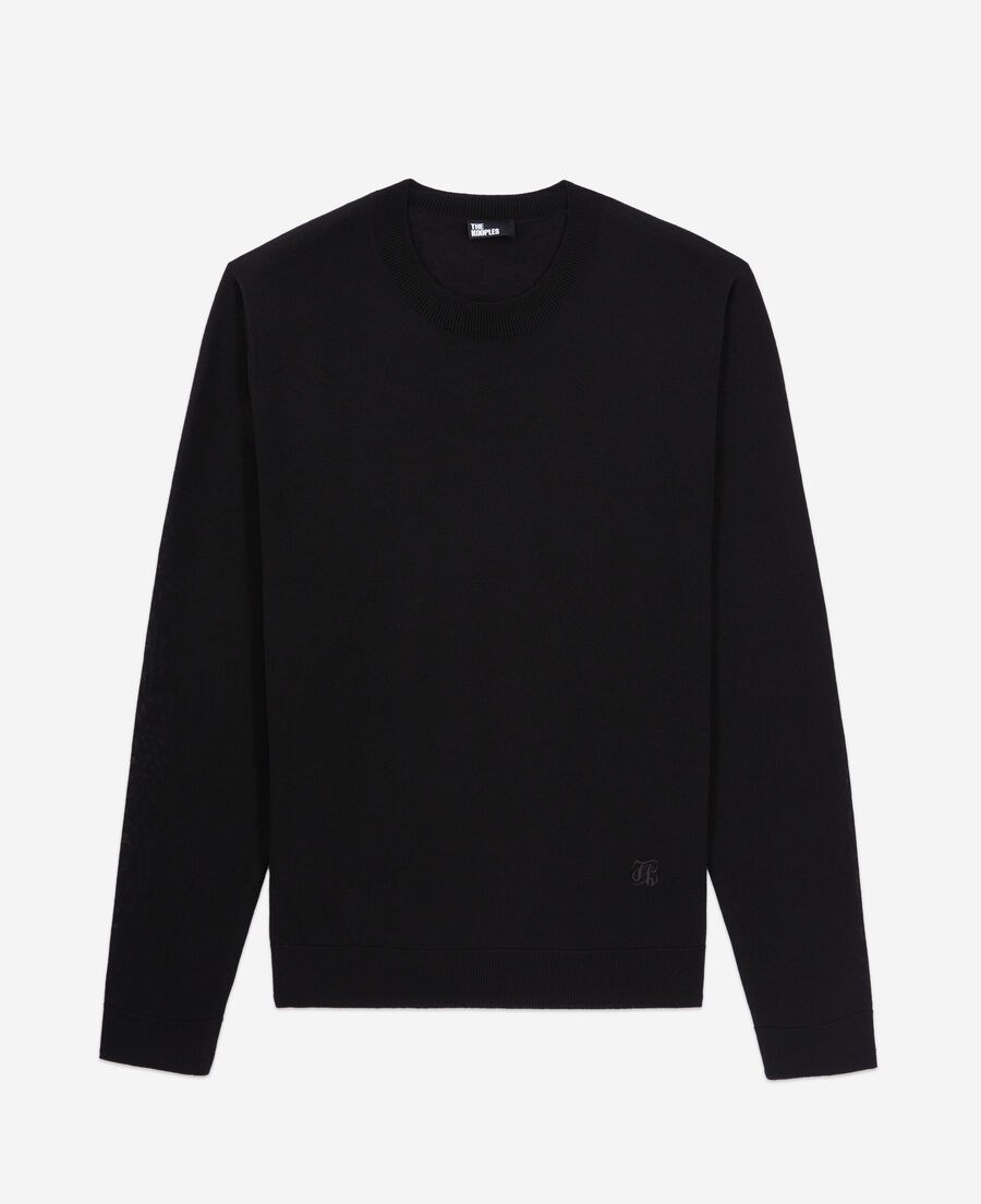 black merino wool sweater