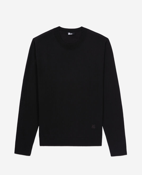 black wool sweater