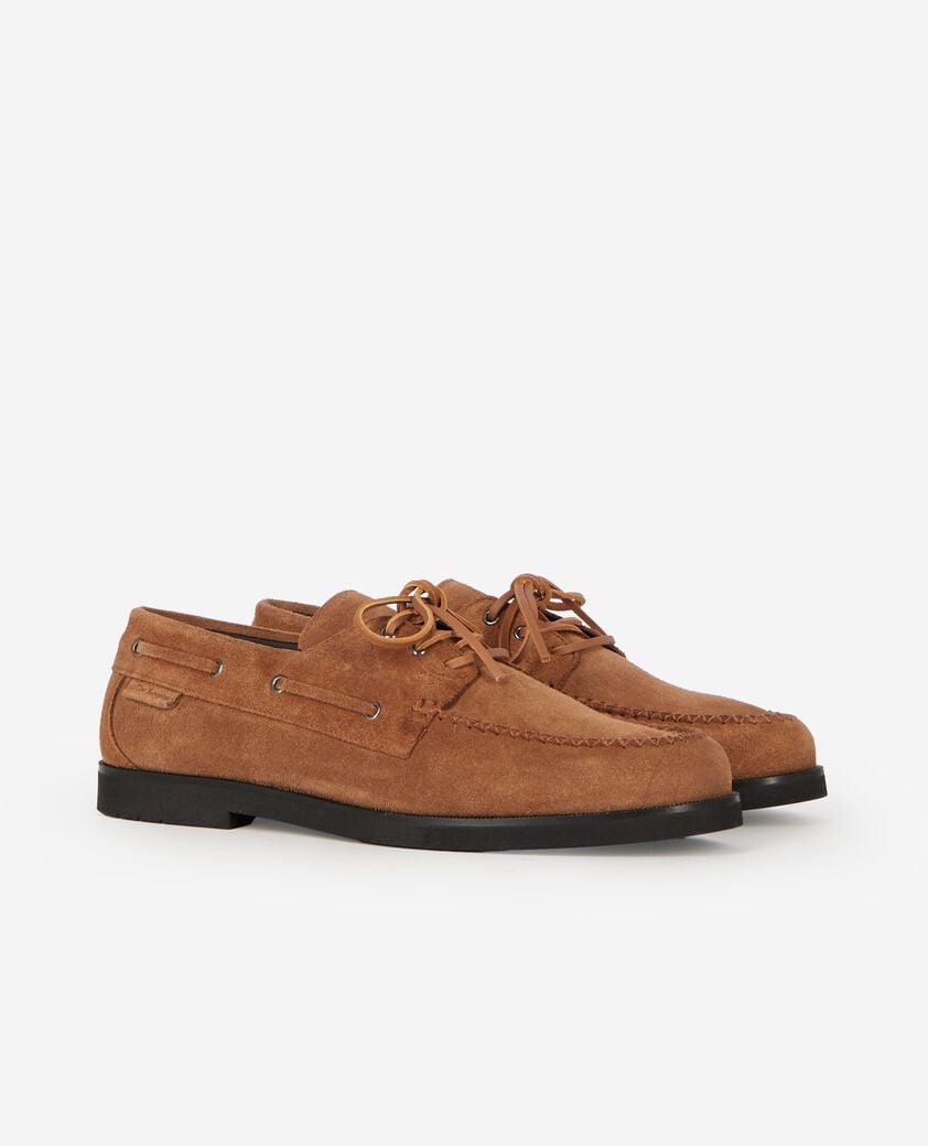 The Kooples H COGNAC cognac suede loafers