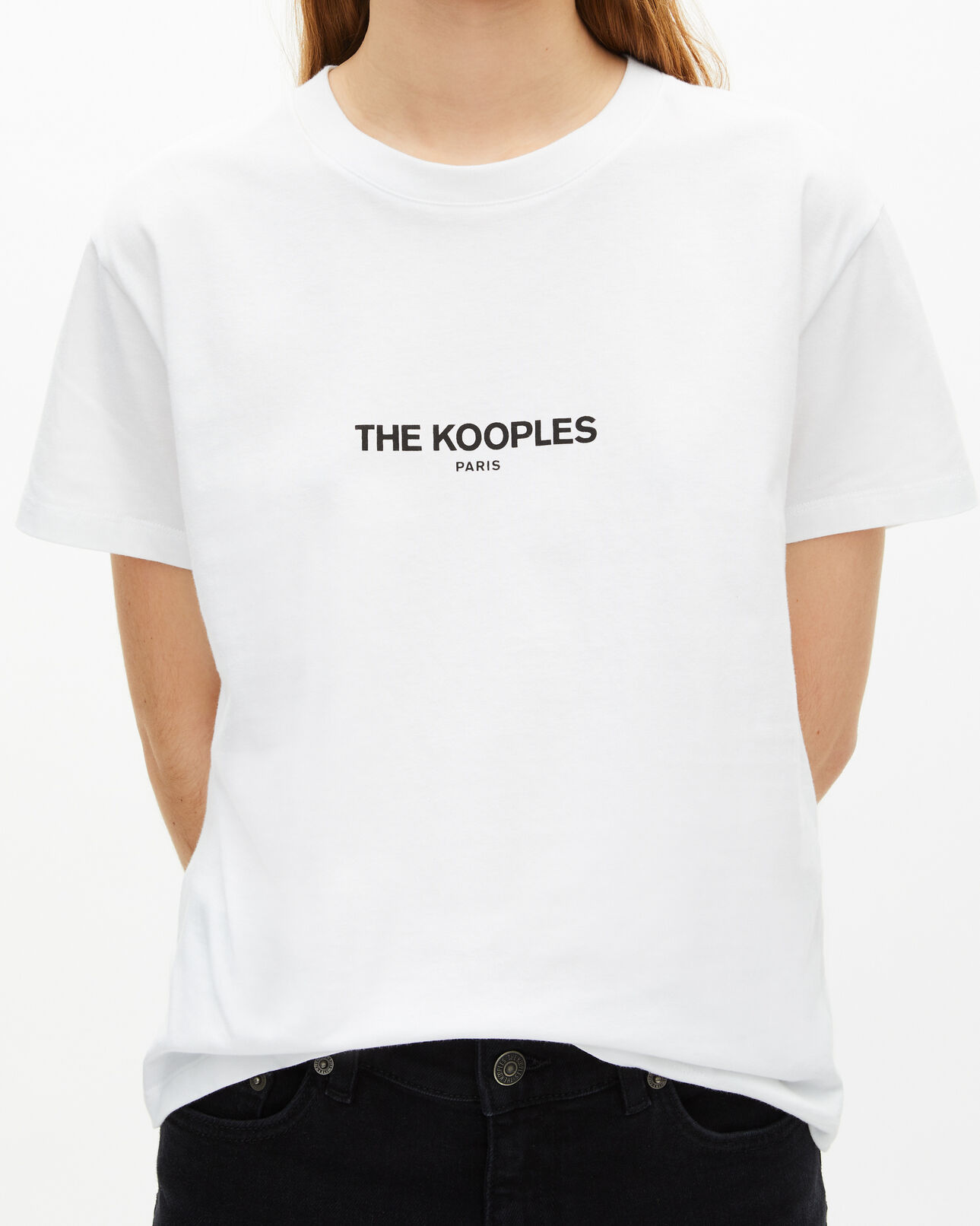 The Kooples FEMME WHITE t-shirt logo blanc