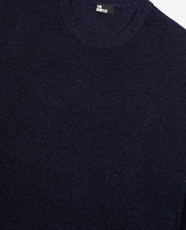 The Kooples MEN NAVY wool and linen navy sweater