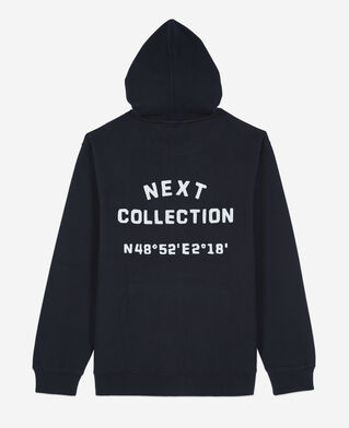 The Kooples HERREN BLACK WASHED schwarzes kapuzensweatshirt mit logo