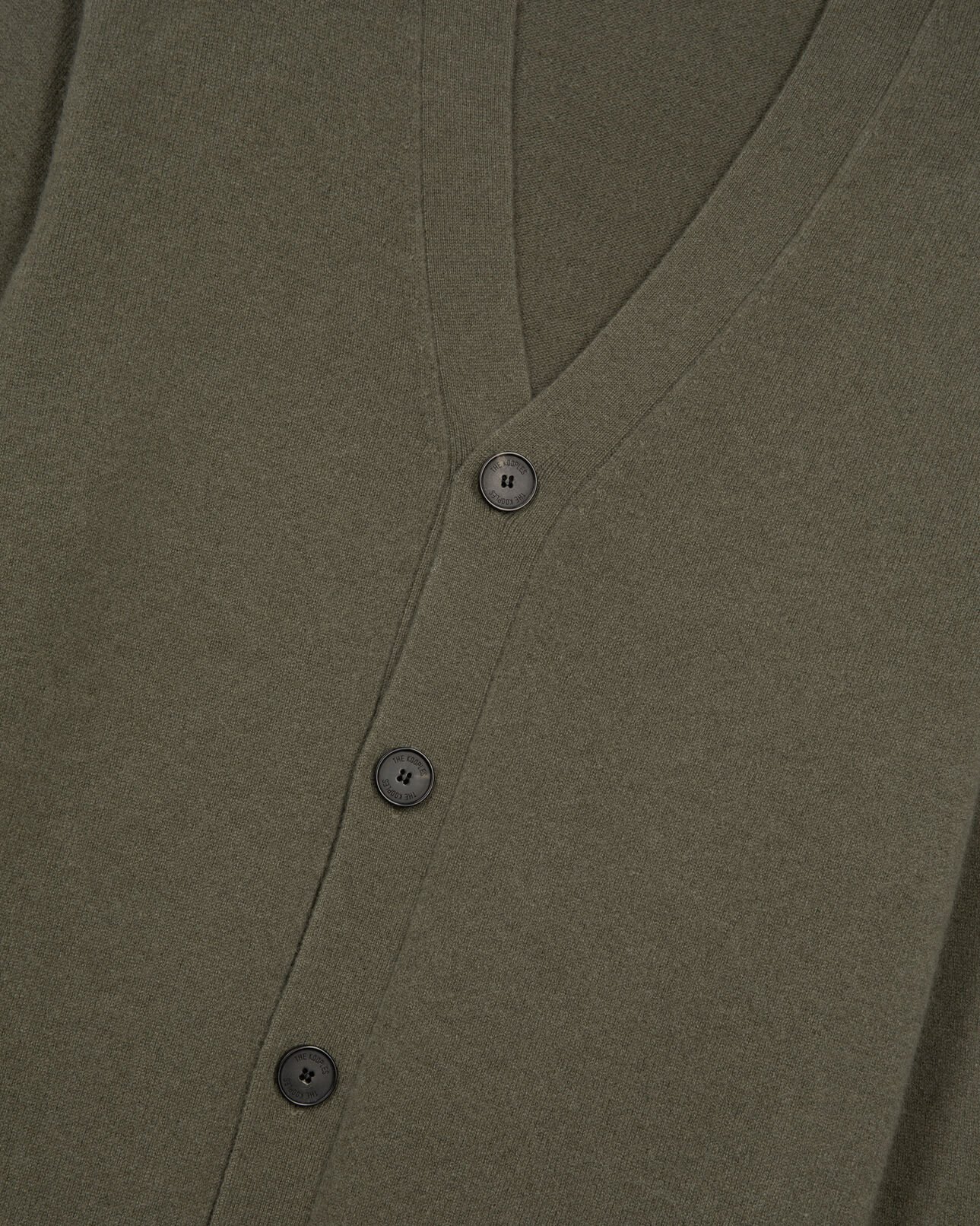 The Kooples HOMBRE OLIVE KAKI chaqueta de cachemira caqui