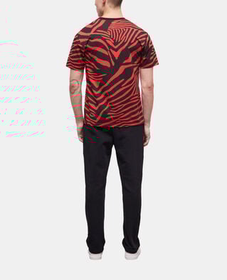 The Kooples H RED / BLACK men's red printed t-shirt