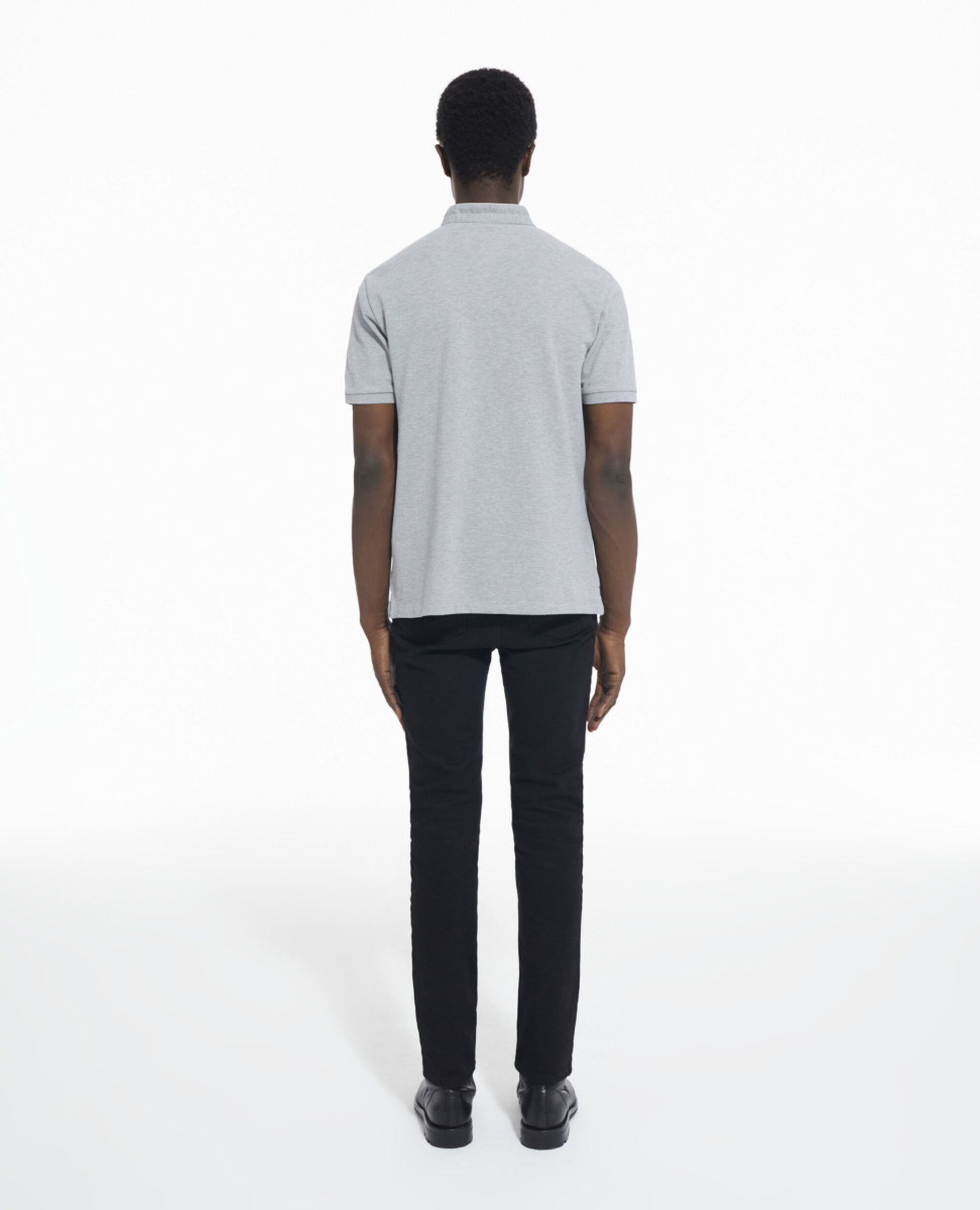 Polo gris, GREY MELANGE, hi-res image number null