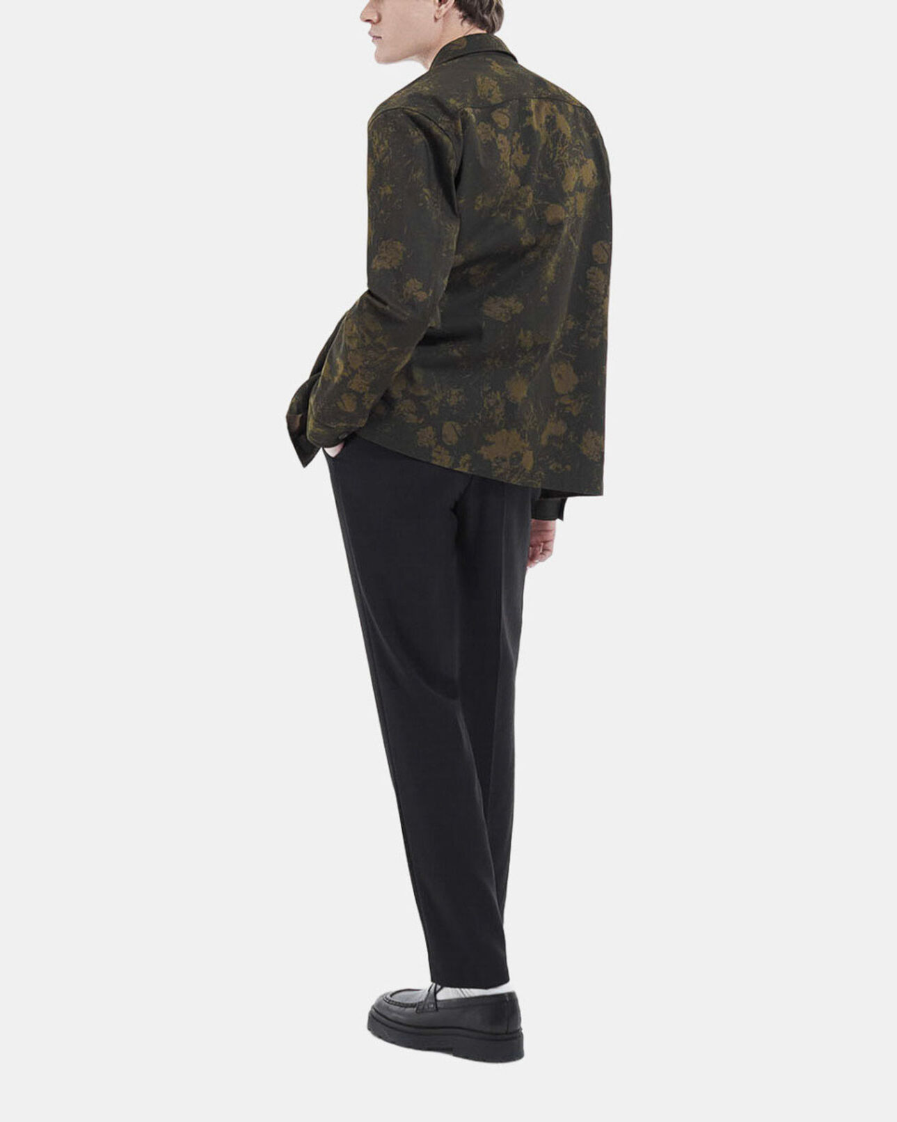 The Kooples MEN KAKI khaki cotton jacket with camouflage print