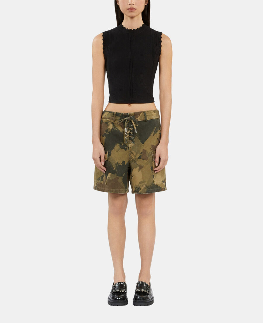 The Kooples DAMEN CAMOUFLAGE_01 camouflage-shorts aus denim