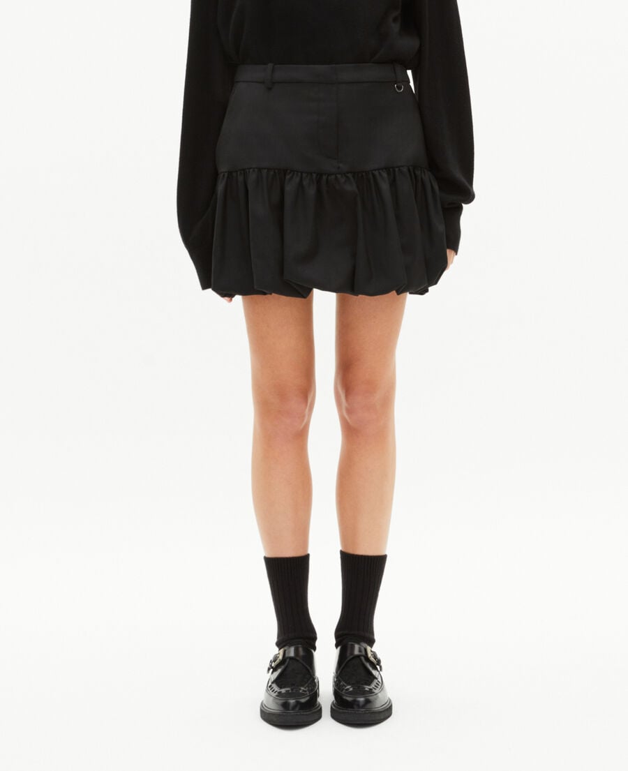 The Kooples WOMEN BLACK short black ball skirt