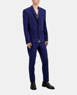 The Kooples MEN DARK BLUE bright blue wool suit jacket