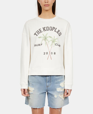 The Kooples FEMME ECRU sweatshirt avec sérigraphie écru