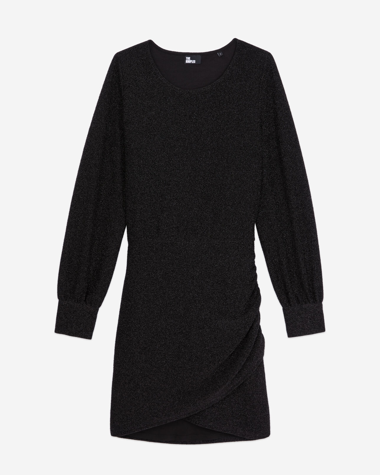 The Kooples WOMEN BLACK short black glitter effect dress