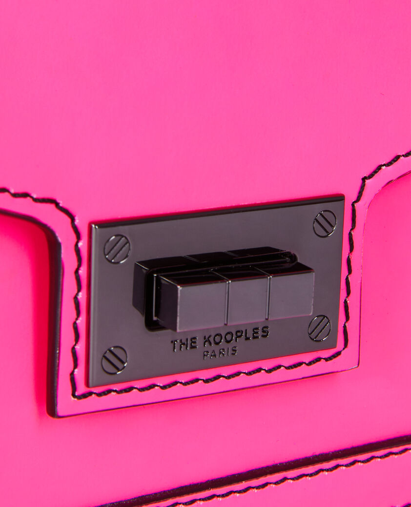 The Kooples WOMEN ELECTRIC PINK nano emily pink leather bag