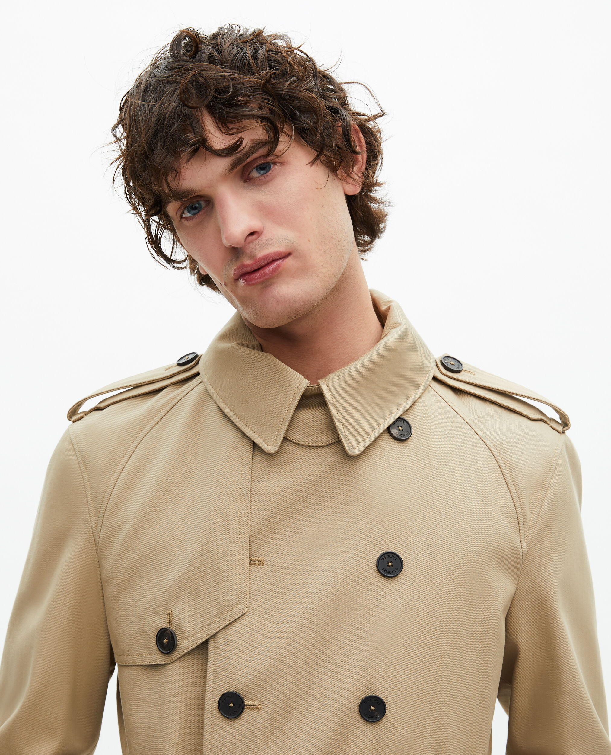 Gabardina larga beige, BEIGE, hi-res image number null