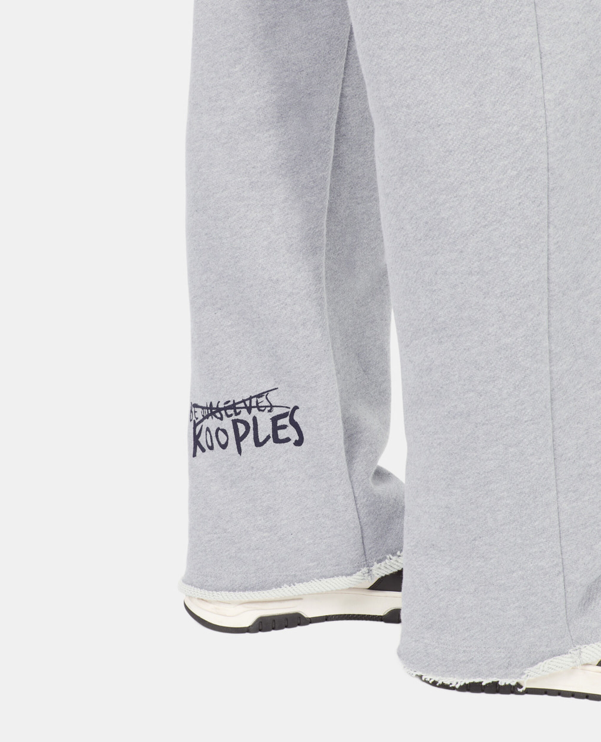 Handwritten serigraphy tracksuit trousers, STONE GREY, hi-res image number null