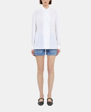 The Kooples FEMME ECRU chemise en soie avec plissage écrue