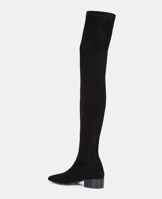 The Kooples DAMEN BLACK schwarze overknee-stiefel aus leder