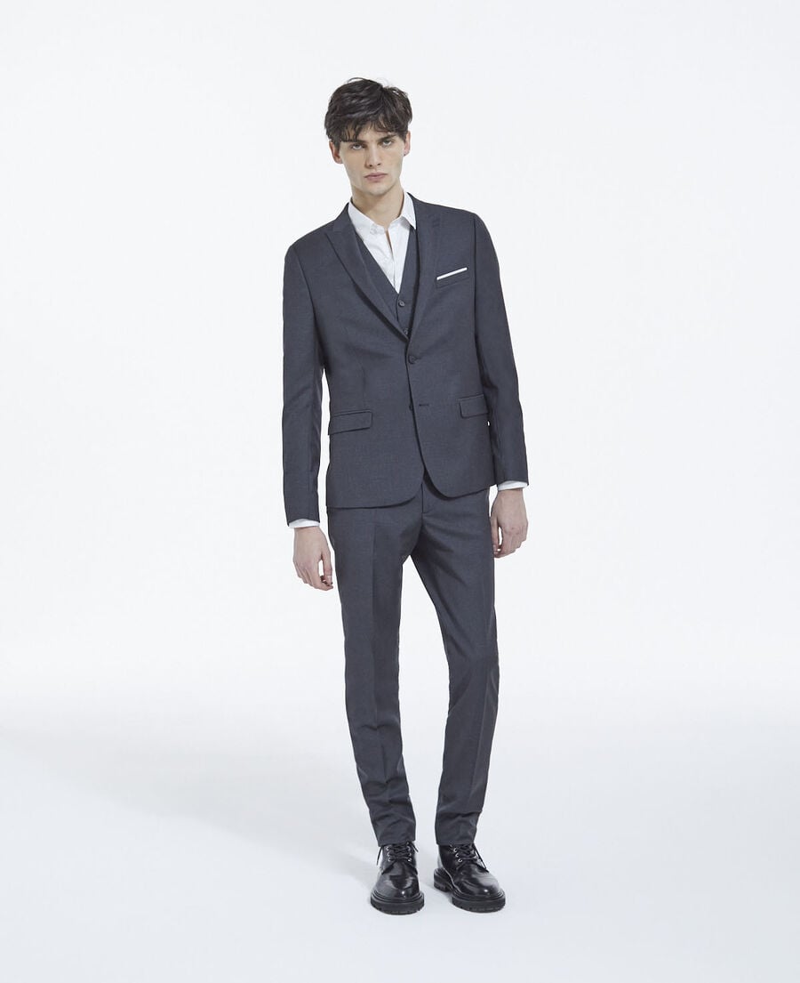 The Kooples HOMME DARK GREY veste de costume grise