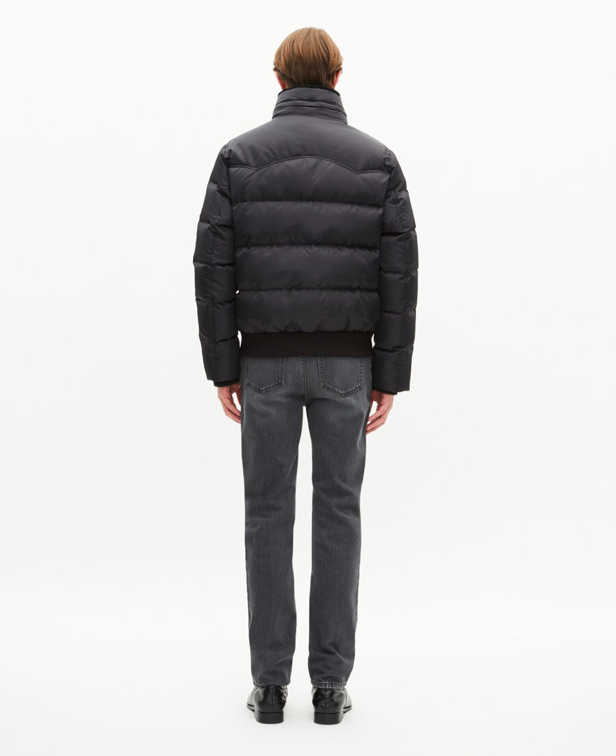 The Kooples H STONE down jacket with grey fur collar