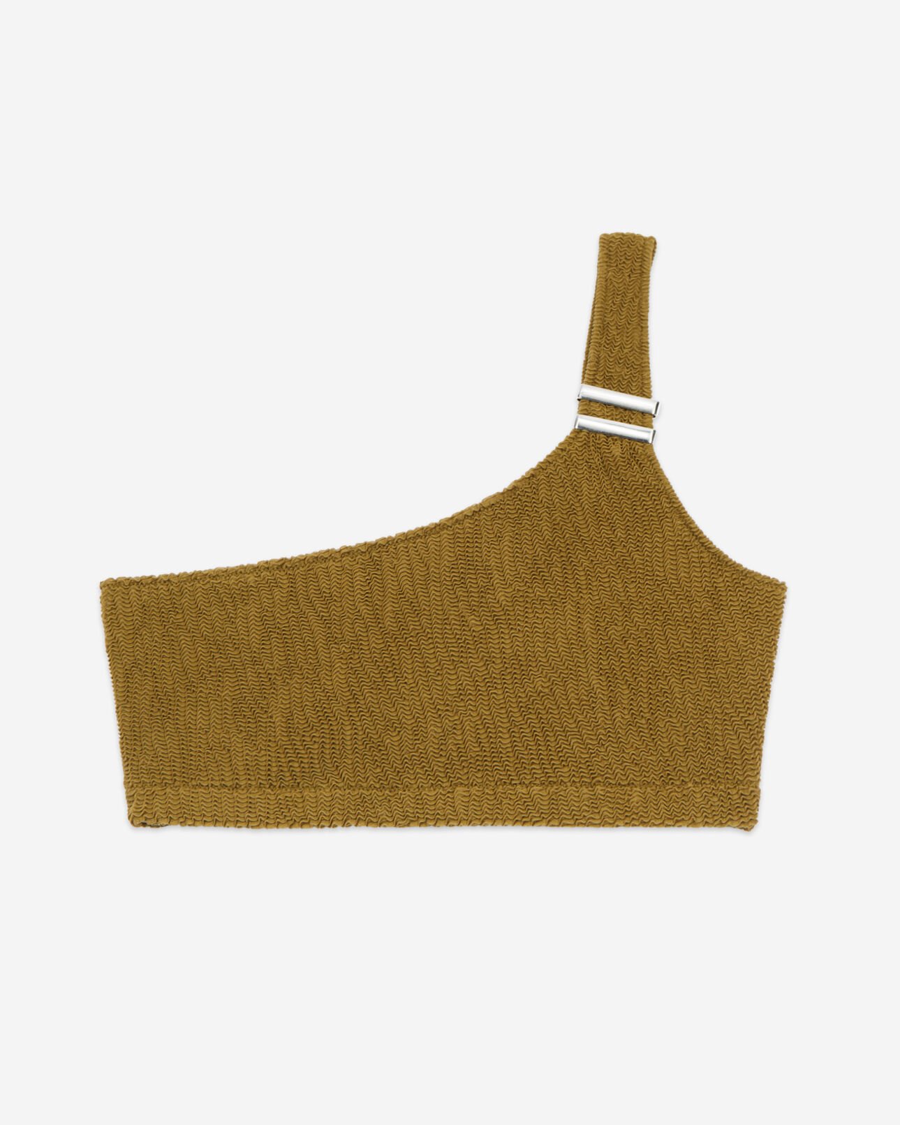 The Kooples F KAKI the kooples x luz asymmetrical swimming costume top khaki