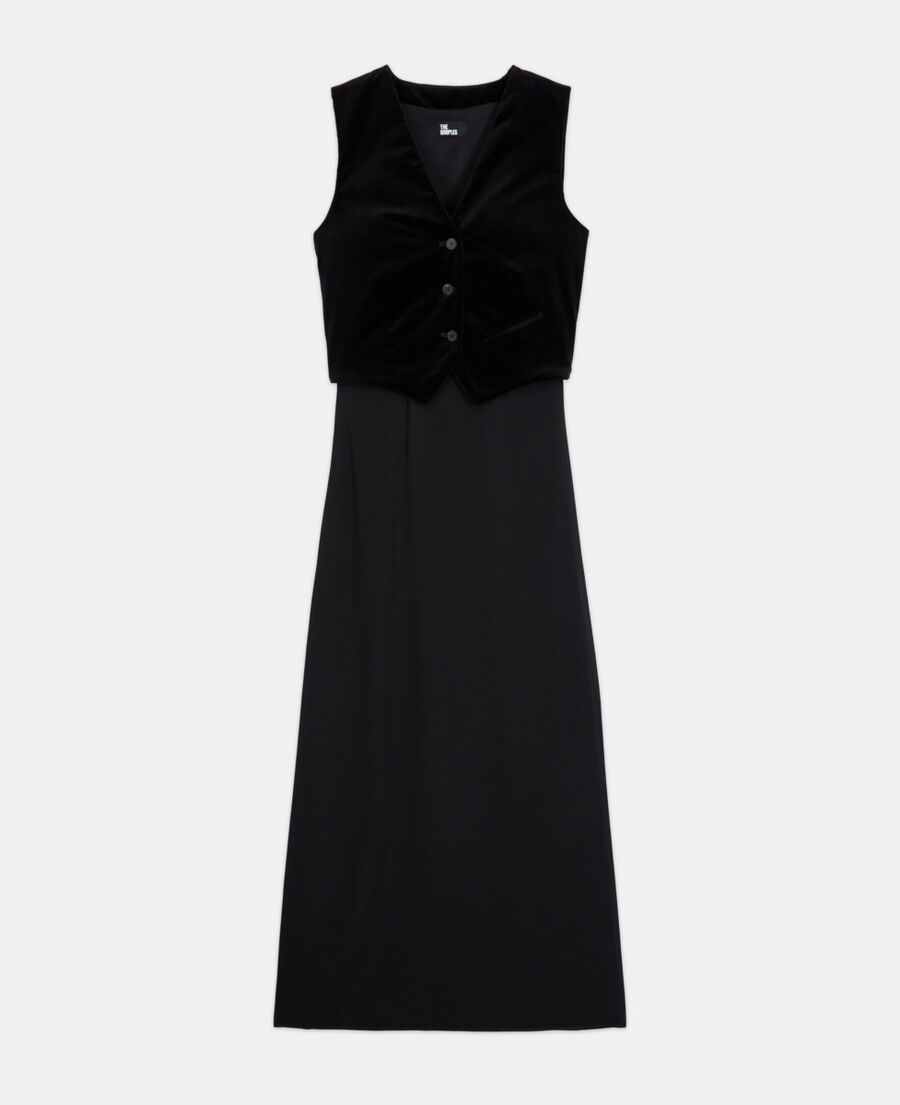 vestido largo negro