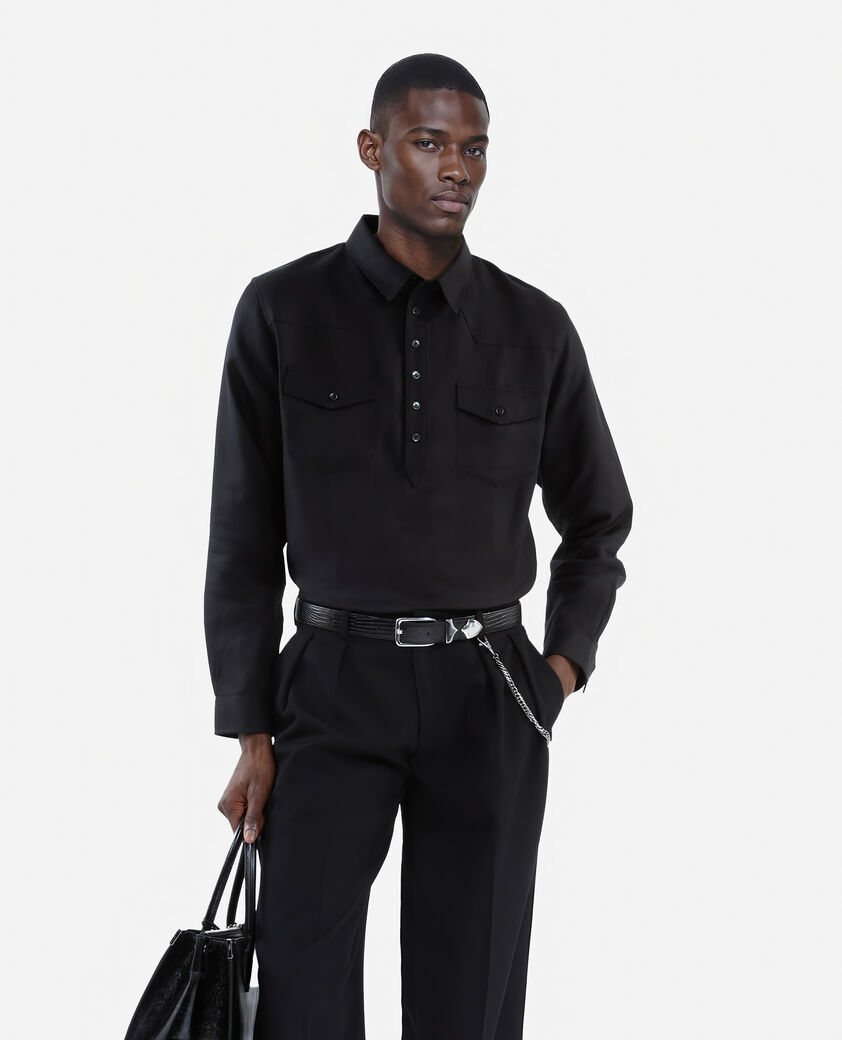 The Kooples MEN BLACK black polo shirt