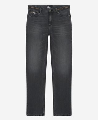The Kooples HOMME BLACK WASHED jean slim noir délavé