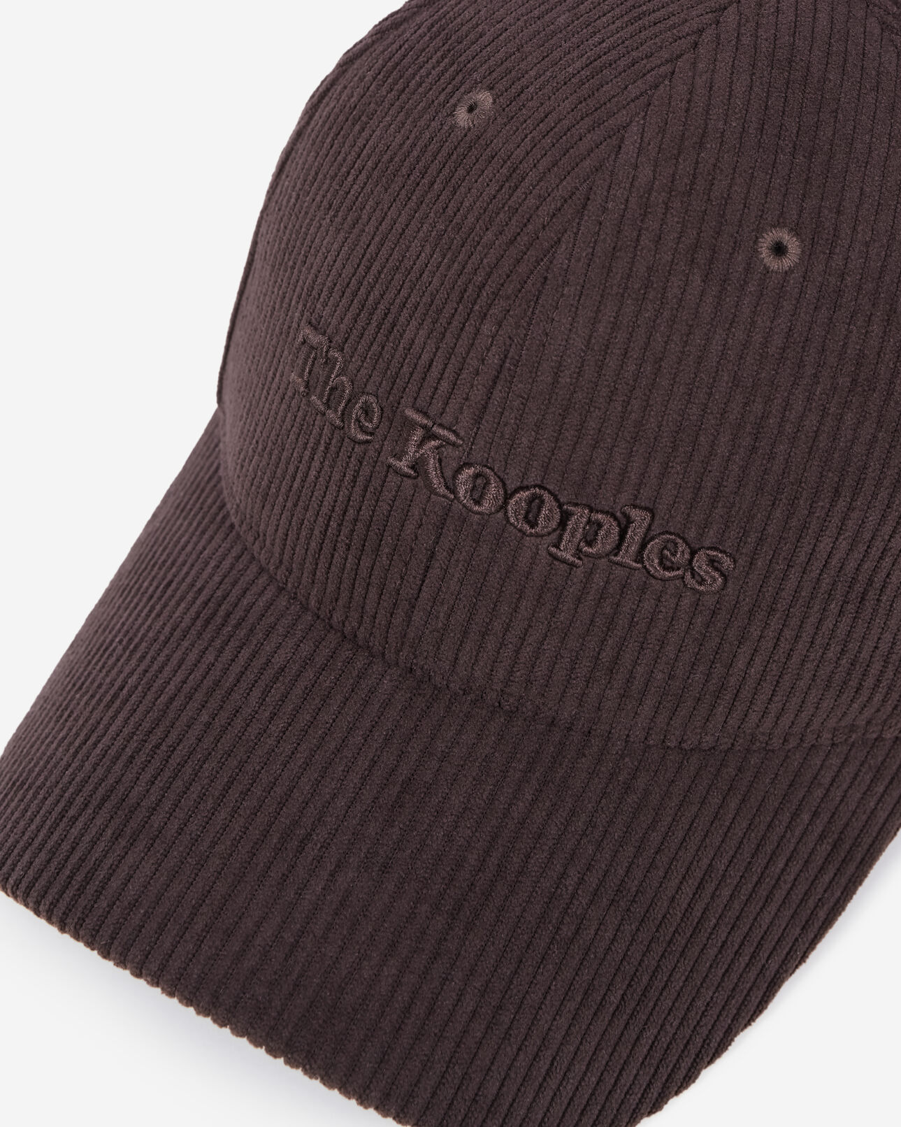 The Kooples FEMME BROWN casquette en velours côtelé marron