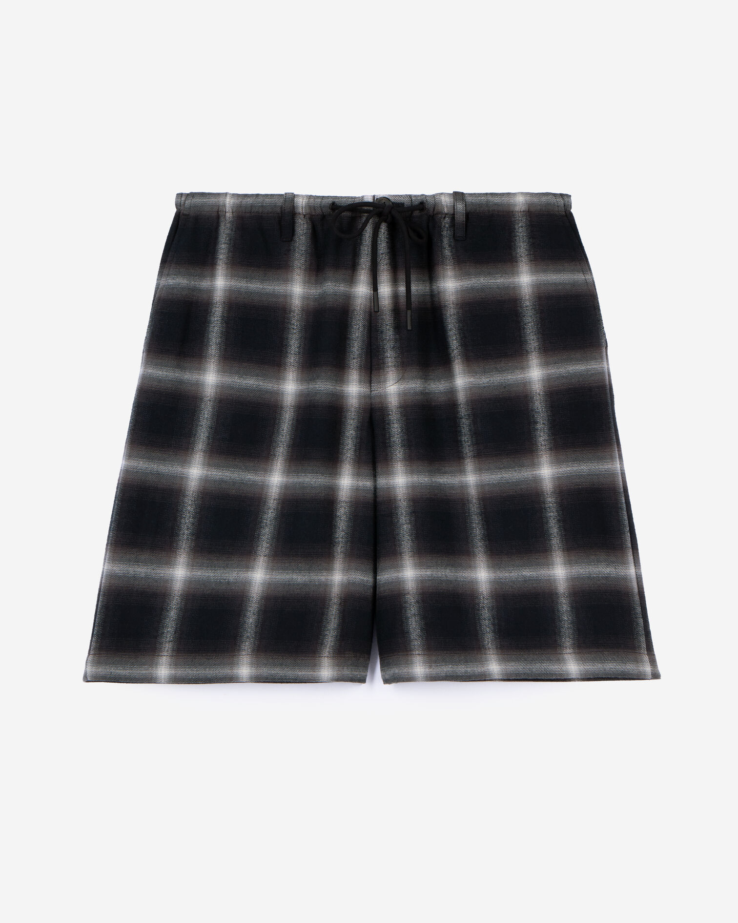 Black and white checked Bermuda shorts, BLACK GREY WHITE, hi-res image number null