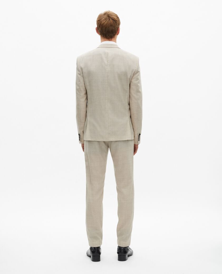 The Kooples HOMBRE BEIGE chaqueta de traje de lana beige de corte entallado