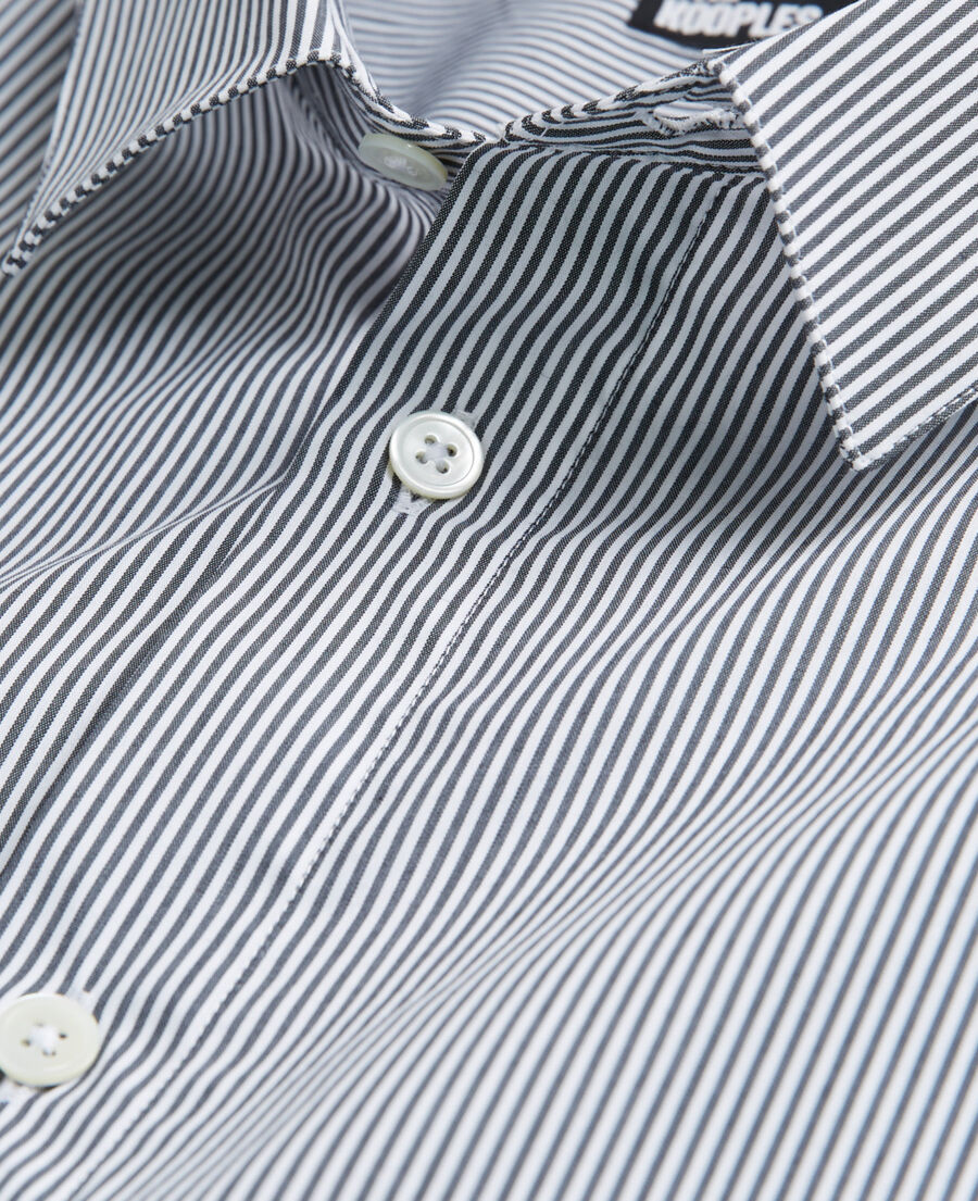 striped shirt with classic collar