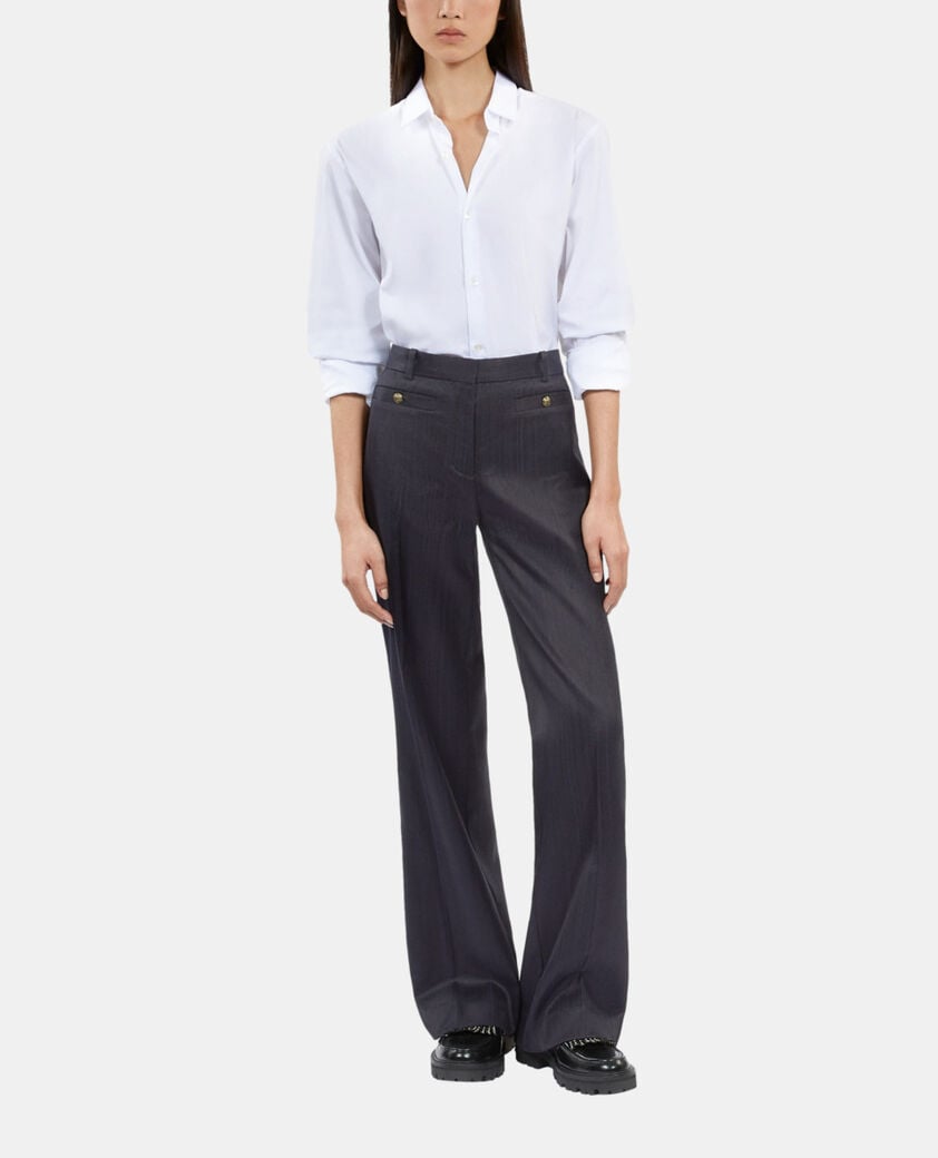 The Kooples FEMME NAVY pantalon tailleur bleu marine