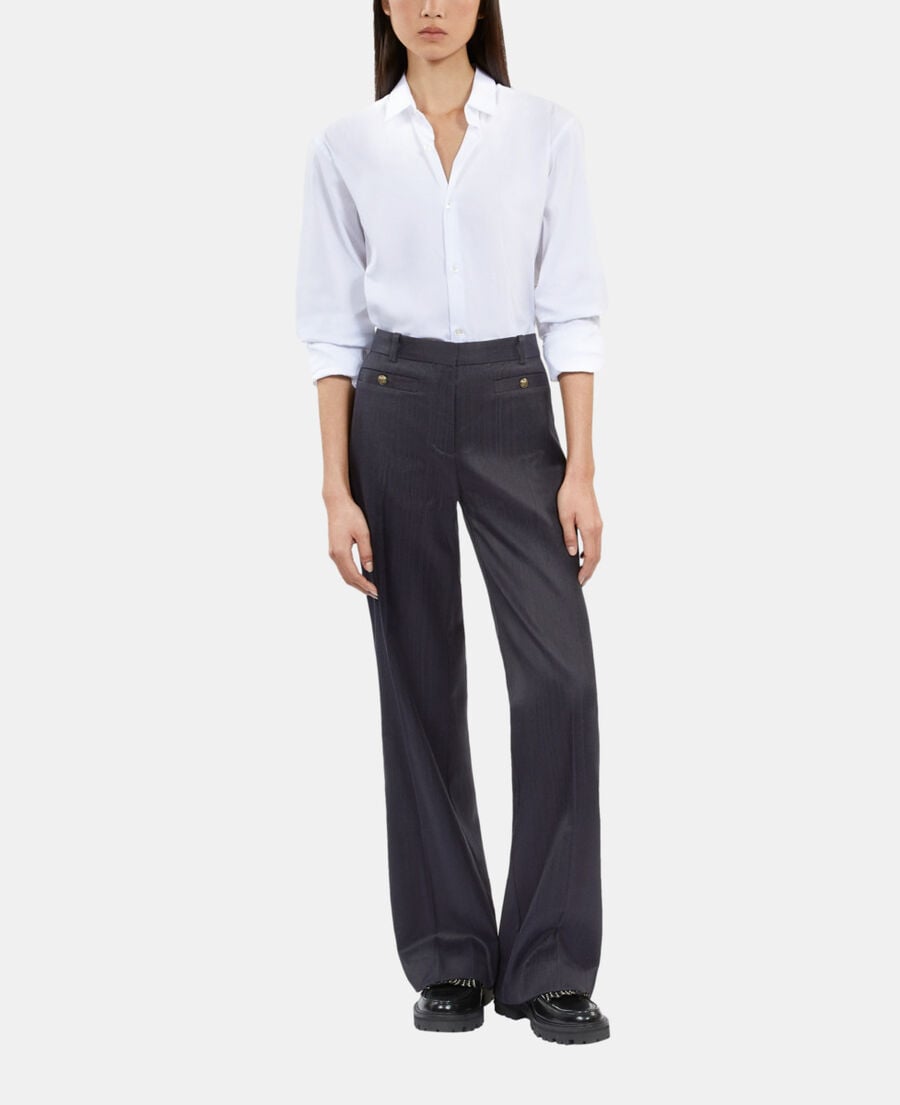 The Kooples WOMEN NAVY navy blue suit trousers