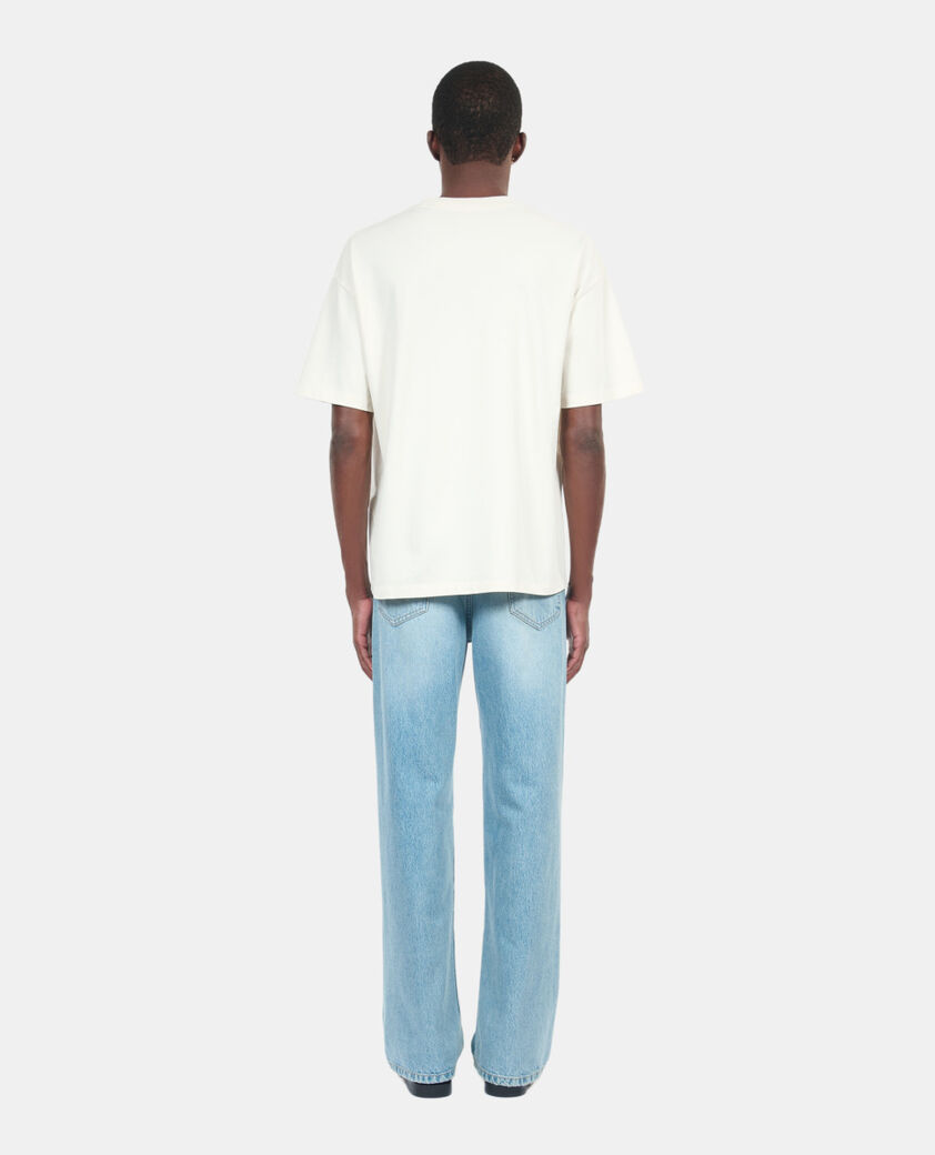 The Kooples HOMME ECRU t-shirt avec s&eacute;rigraphie blanc