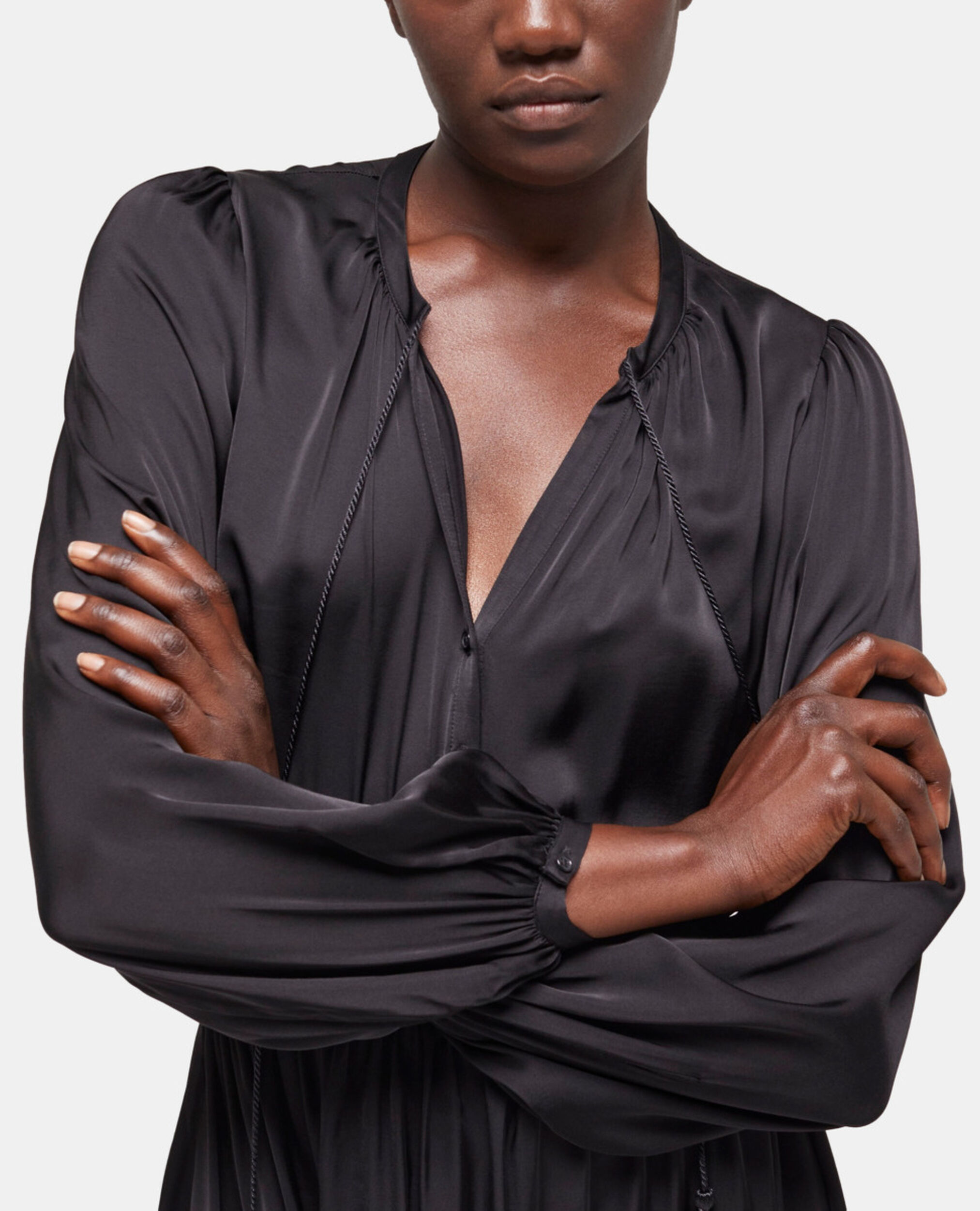 Robe longue noire, BLACK, hi-res image number null