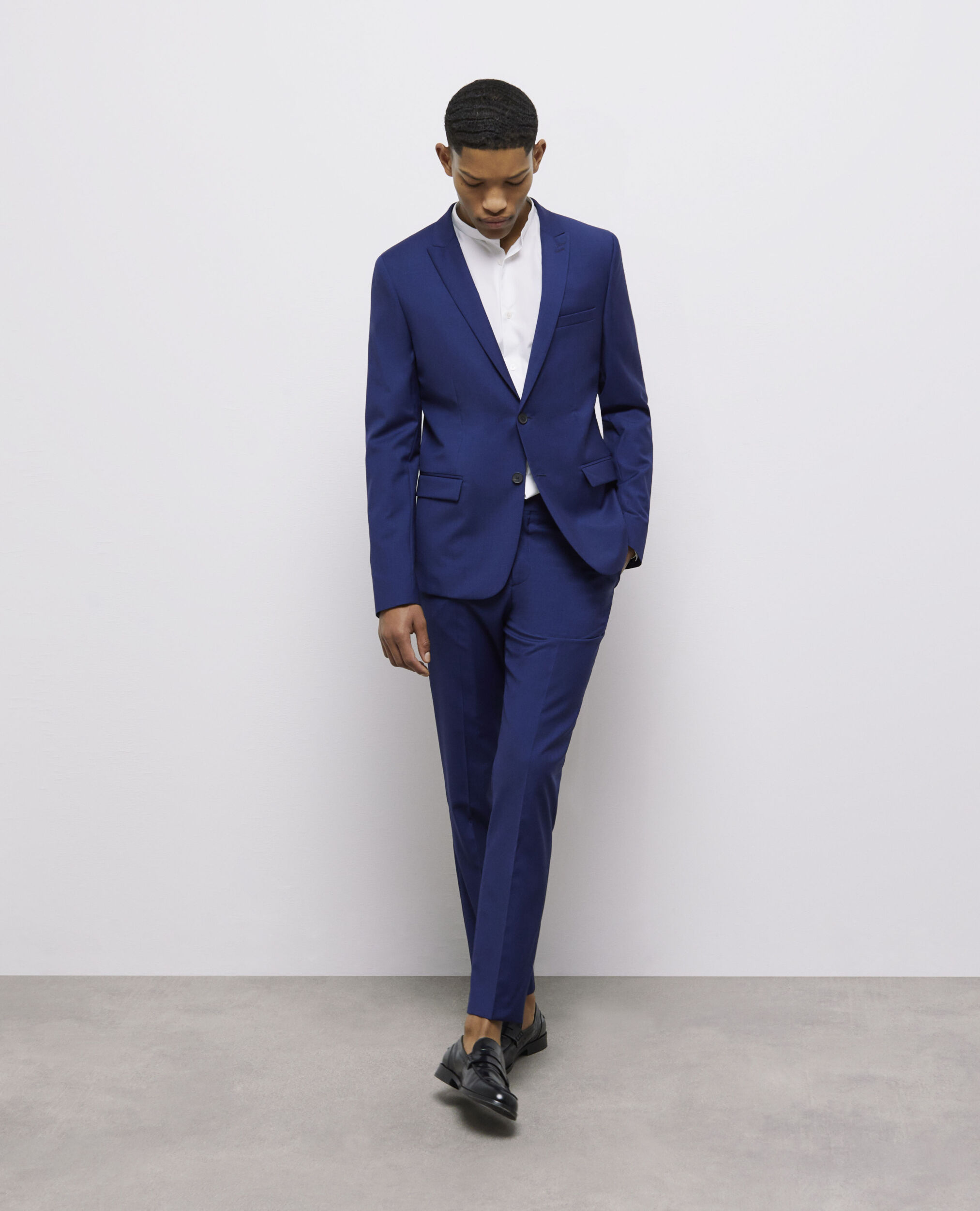 Navy blue suit jacket with micro The Kooples