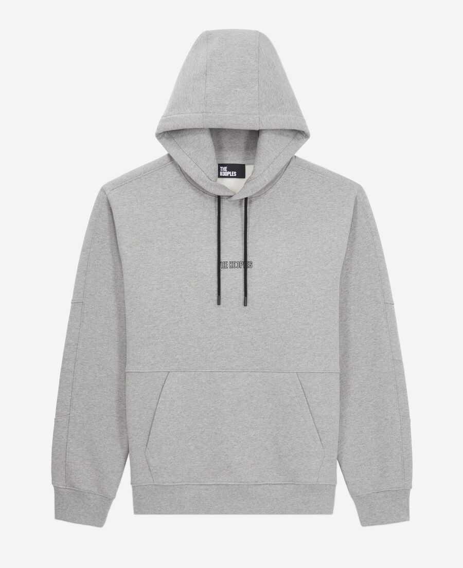 men's grey biker hoodie
