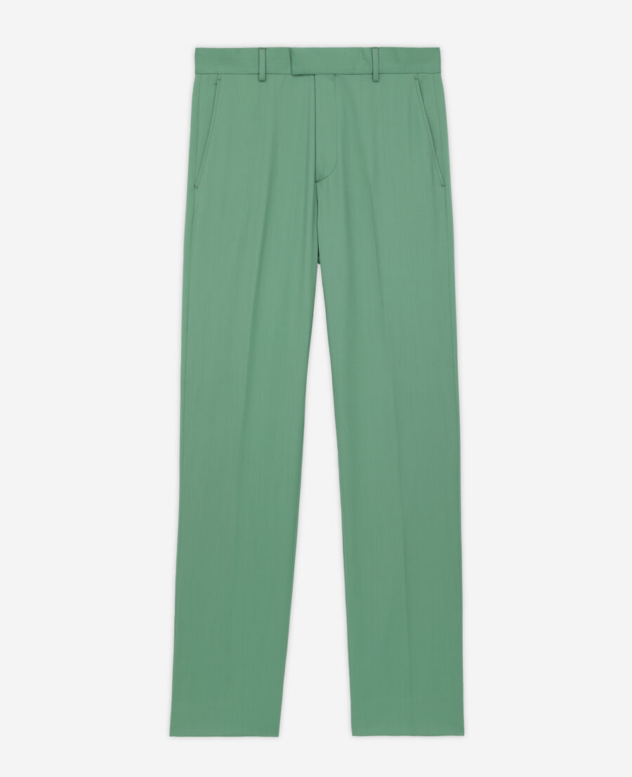 green wool suit pants