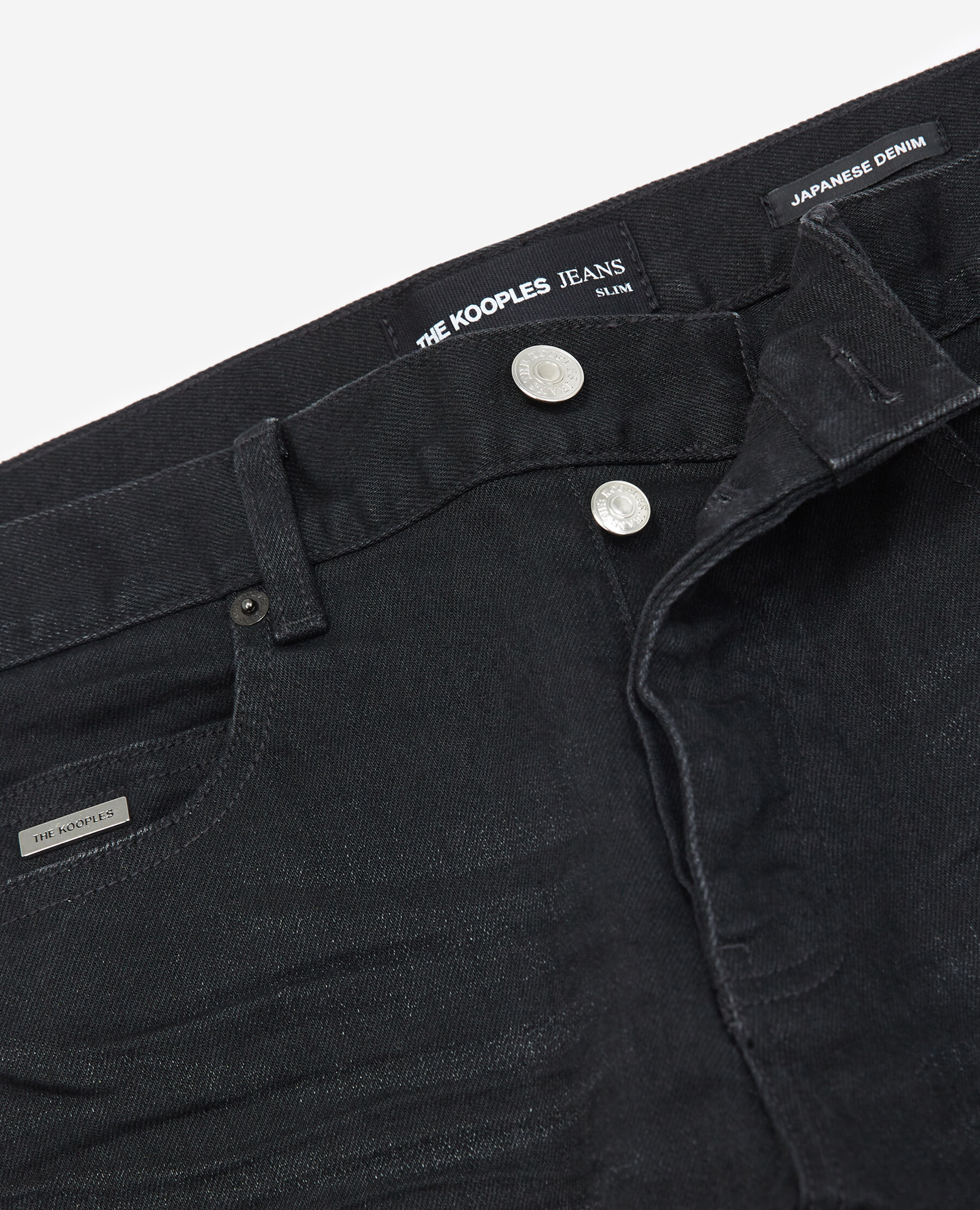 Black slim fit jeans in cotton The Kooples