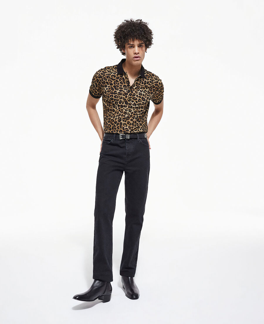 leopard print polo