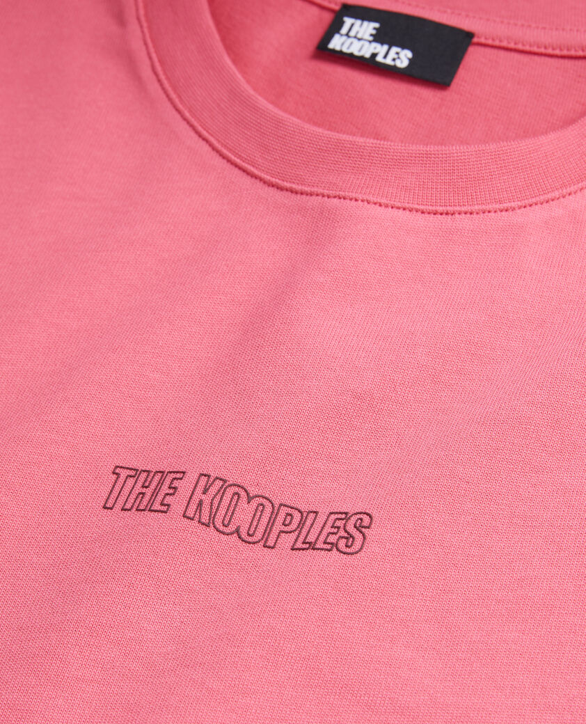 The Kooples HOMME OLD PINK t-shirt homme rose avec logo