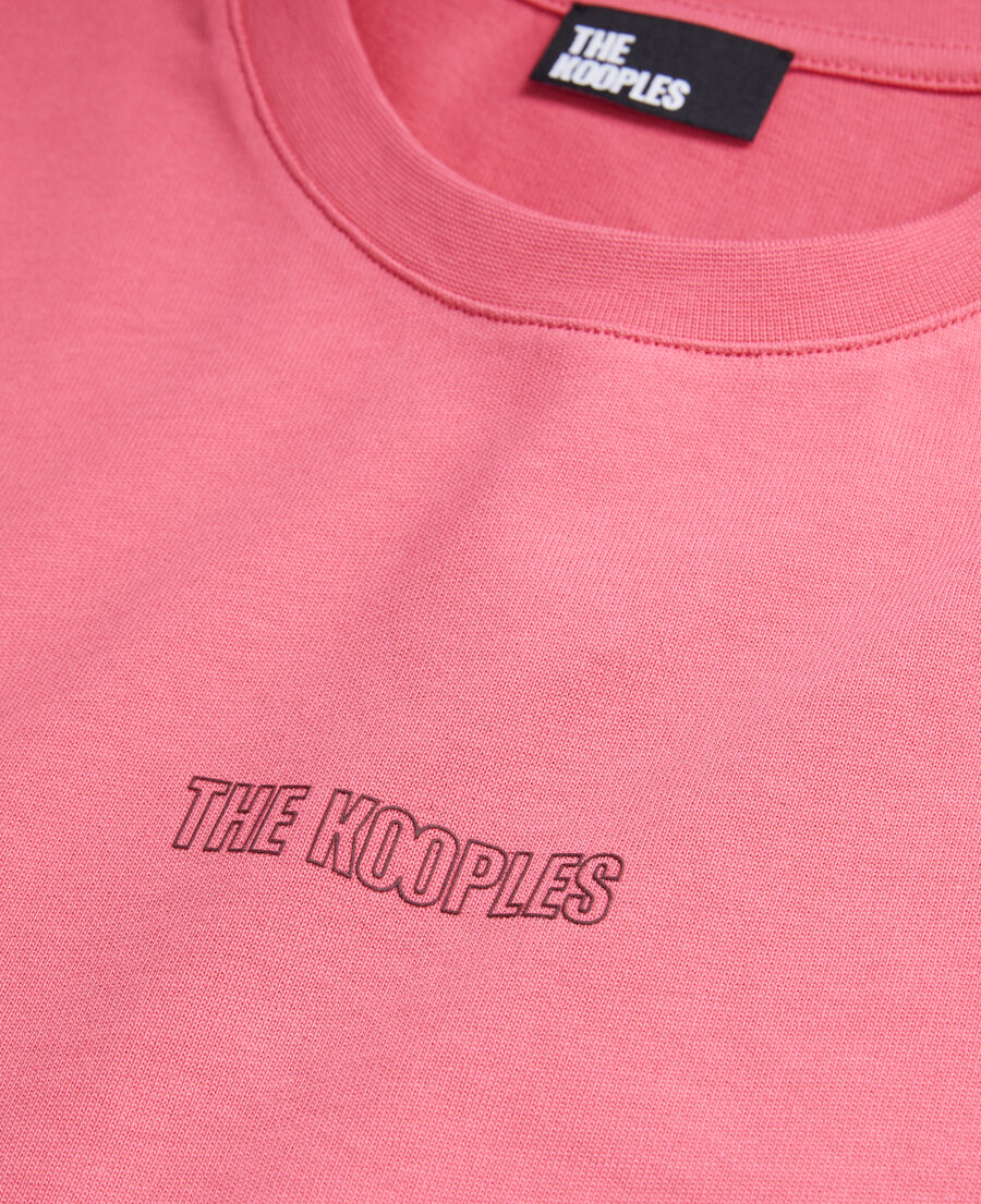The Kooples MEN OLD PINK men's pink t-shirt with logo