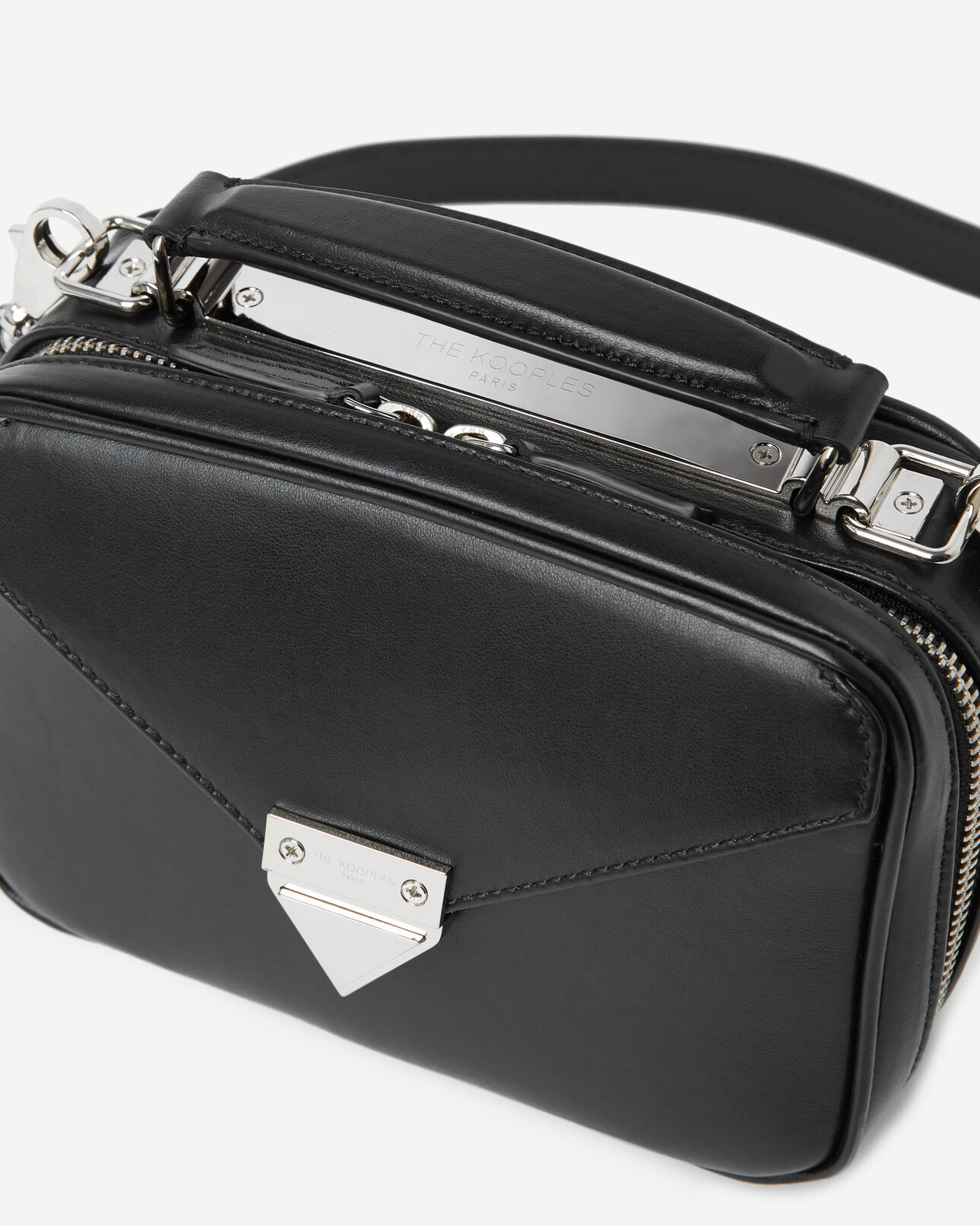 The Kooples WOMEN BLACK mini black barbara bag in smooth leather