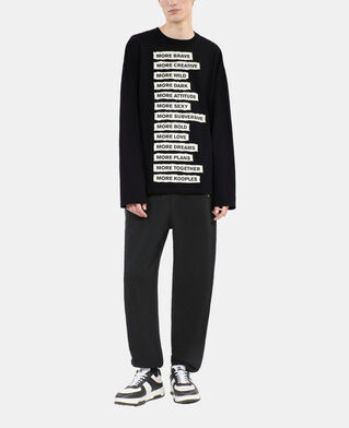 The Kooples HOMME BLACK WASHED t-shirt manches longues noir