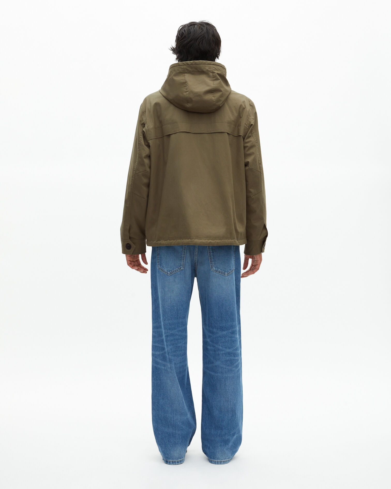 Khaki short hooded parka, KAKI, hi-res image number null
