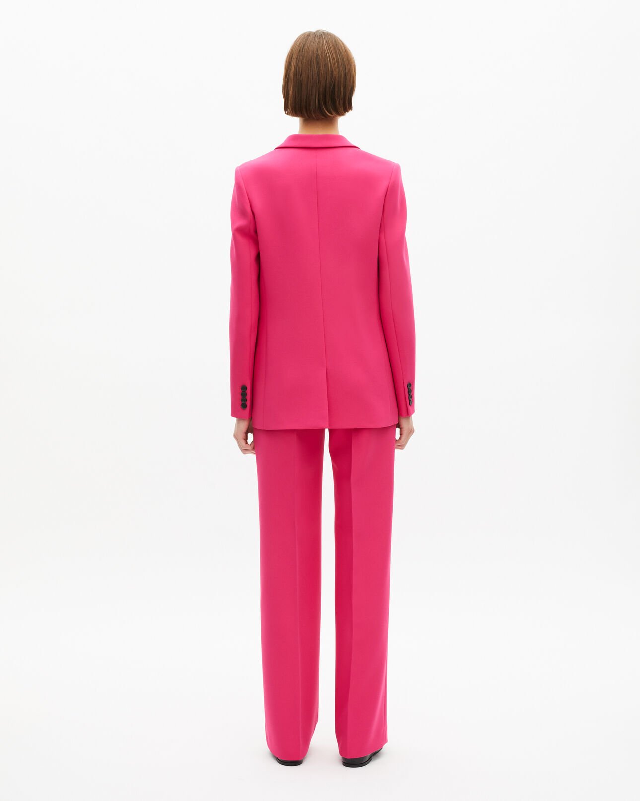 The Kooples FEMME PINK veste tailleur rose en crêpe
