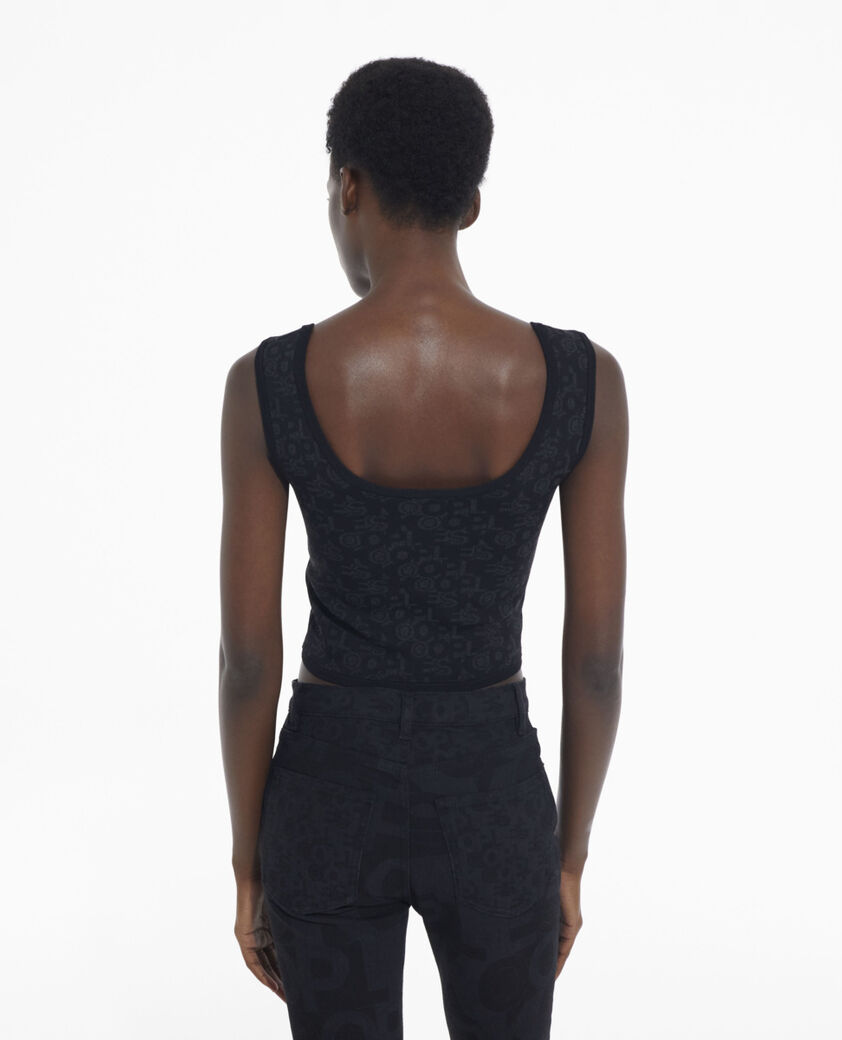 The Kooples FEMME BLACK DARK GREY brassi&egrave;re logo the kooples noire